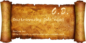 Osztrovszky Dániel névjegykártya