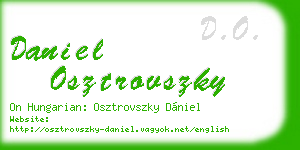 daniel osztrovszky business card