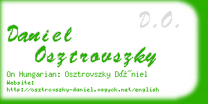 daniel osztrovszky business card